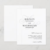 Budget Classy Chic Romantische Typografie Hochzeit (Vorne/Hinten)
