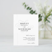 Budget Classy Chic Romantische Typografie Hochzeit (Stehend Vorderseite)