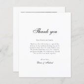 Budget Classy Script Photo Wedding Thank You (Vorne/Hinten)