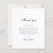 Budget Classy Script Photo Wedding Thank You (Vorderseite)