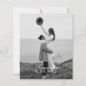 BUDGET Clean Stylish Script Border Photo Wedding (Rückseite)