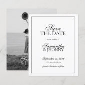 BUDGET Clean Stylish Script Border Photo Wedding (Vorne/Hinten)