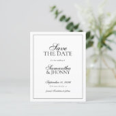 BUDGET Clean Stylish Script Border Photo Wedding (Stehend Vorderseite)