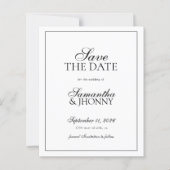 BUDGET Clean Stylish Script Border Photo Wedding (Vorderseite)
