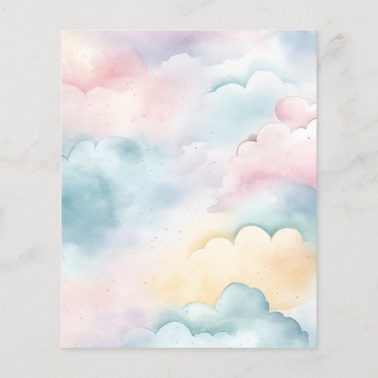 Budget Cloud 9 Gold Stars Watercolor Babydusche (Rückseite)