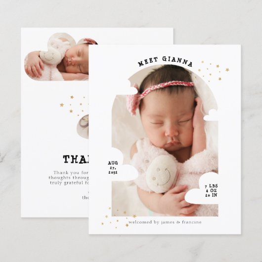 BUDGET Cloud Arch Foto Collage Vielen Dank, dass S (Vorne/Hinten)