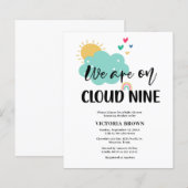 Budget Cloud NIne Baby Shower Invitation (Vorne/Hinten)