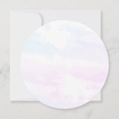 Budget Cloud Nine Modernes Blue Pink Brautparty Einladung (Rückseite)