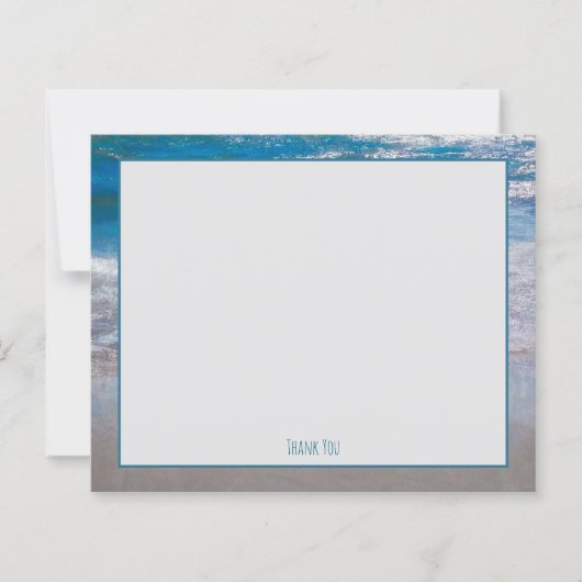 Budget Coastal Beach Blue Ocean Wave Vielen Dank (Vorderseite)
