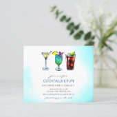 Budget Cocktail-Party Einladungen (Stehend Vorderseite)