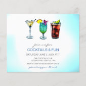 Budget Cocktail-Party Einladungen (Vorderseite)
