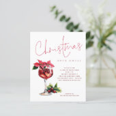 Budget Cocktail Weihnachten Open House Einladung (Stehend Vorderseite)