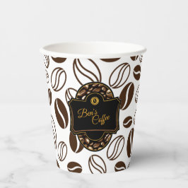 Budget Coffee Shop Kundenname Pappbecher