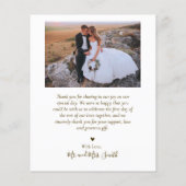 Budget Collage Elegante Script Wedding Vielen Dank Flyer (Hinten)