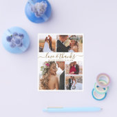 Budget Collage Elegante Script Wedding Vielen Dank Flyer (Einzeln)