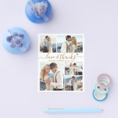 Budget Collage Elegante Script Wedding Vielen Dank Flyer (Einzeln)