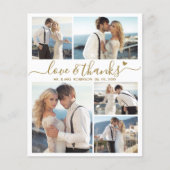 Budget Collage Elegante Script Wedding Vielen Dank Flyer (Vorne)