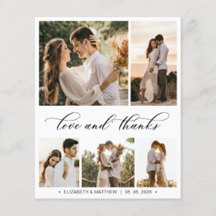 Budget Collage Wedding Vielen Dank Script Flyer