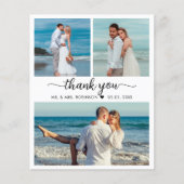 Budget Collage Wedding Vielen Dank Script Flyer (Vorne)