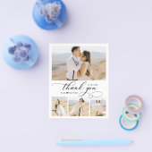 Budget Collage Wedding Vielen Dank Script Flyer (Einzeln)