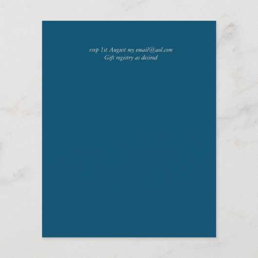 BUDGET Color Trends Gold Wreath Wedite Einladung (Rückseite)