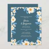 Budget Colorful Boho Blue and White Floral Wedding (Vorne/Hinten)