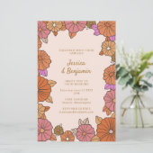 Budget Colorful Boho Burnt Orange Floral Wedding (Stehend Vorderseite)