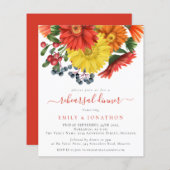 Budget Colorful Fall Florals Probe Abendessen (Vorne/Hinten)