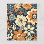 Budget Colorful Groovy Retro 70s Floral Wedding (Rückseite)