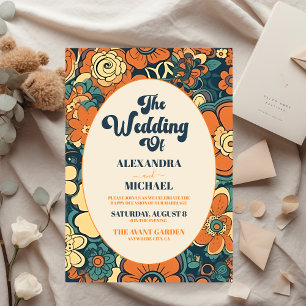 Budget Colorful Modern Groovy Retro 70er Floral We Flyer