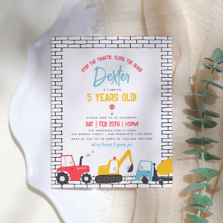 Budget Construction Vehicles Boy Birthday Party