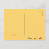 Budget Construction Vehicles Boy Birthday Postcard Einladungspostkarte (Rückseite)