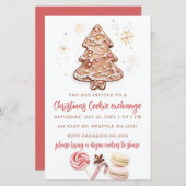 Budget Cookie Exchange Christmas Party Invitation (Vorne/Hinten)