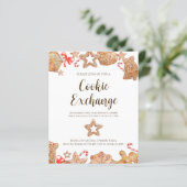 Budget Cookie Exchange Feiertage Einladungen (Stehend Vorderseite)