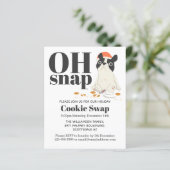 Budget Cookie Swap Welpe und Cookies Einladung (Stehend Vorderseite)