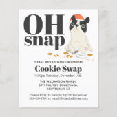 Budget Cookie Swap Welpe und Cookies Einladung (Vorderseite)