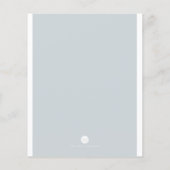 Budget Cool Gray Watercolor Florals Twins Taufe Flyer (Hinten)