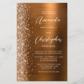 Budget Copper Glam Wedding Invitation (Vorderseite)
