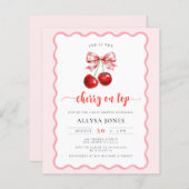 Budget Coquette Cherry auf Top Baby Dusche laden (Vorne/Hinten)