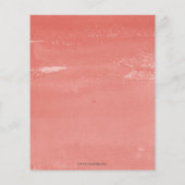 Budget Coral Beach Baby Dusche Einladung (Rückseite)