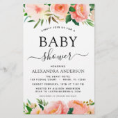 Budget Coral Peach Baby Dusche Blumenladen (Vorderseite)