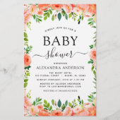 Budget Coral Peach Baby Dusche Blumenladen (Vorderseite)