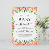 Budget Coral Peach Baby Dusche Blumenladen (Stehend Vorderseite)