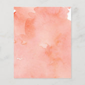 Budget Coral Peach Brautparty Luncheon (Rückseite)