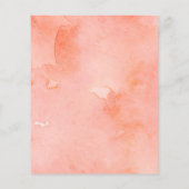 Budget Coral Peach Floral Wedding Einladung (Rückseite)