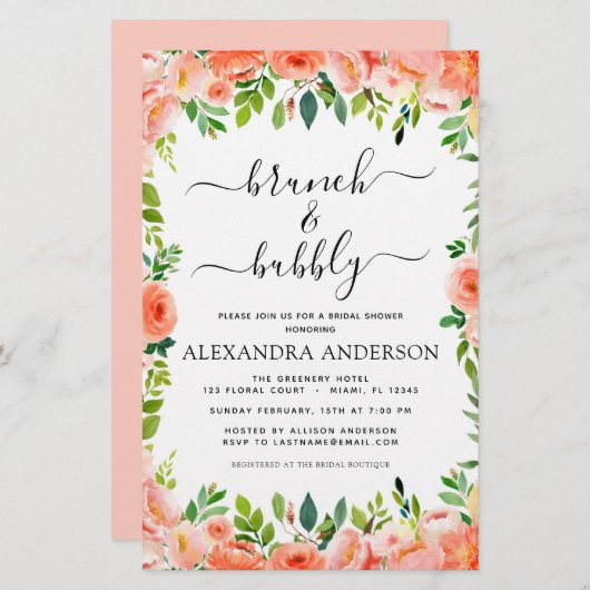 Budget Cornflasche Brunch & Bubbly Brautparty (Vorne/Hinten)