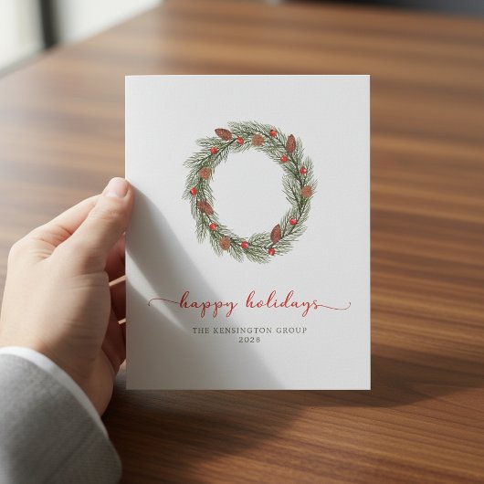 Budget Corporate Happy Holidays Wreath