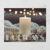 Budget Cosy Happy Holidays Weihnachtskarte (Vorderseite)
