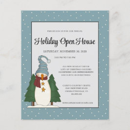 Budget Country Christmas Snowman Open House Flyer
