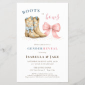 Budget Cowboy-Stiefel oder rosa Schleifen Geschlec Flyer (Vorne)